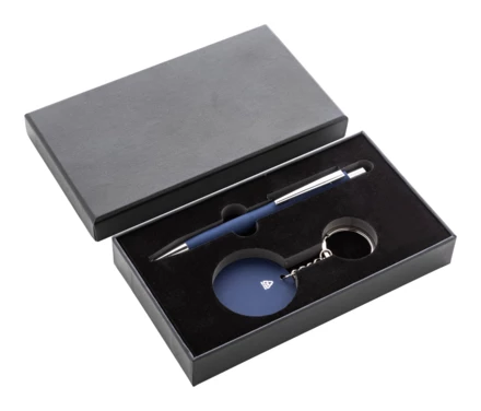 Miroset zestaw długopis i brelok - ciemno niebieski (NAD-AP808181-06A)