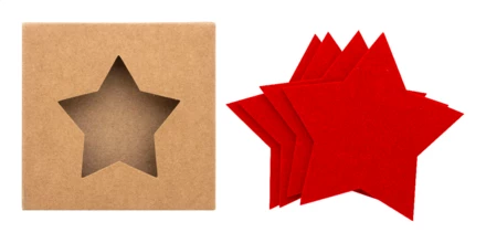 Vagnes Zestaw podkładek świątecznych RPET - czerwony (NAD-AP800115-05)