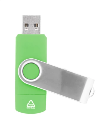 TwistDrive Plus Pendrive USB OTG RABS - zielony (NAD-AP864123-07_8GB)