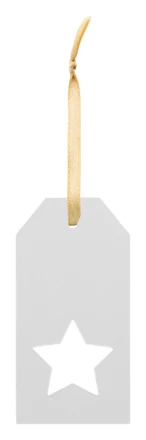 PrinTag Plus niestandardowa zawieszka na prezent, gwiazda - biały (NAD-AP716926-A)