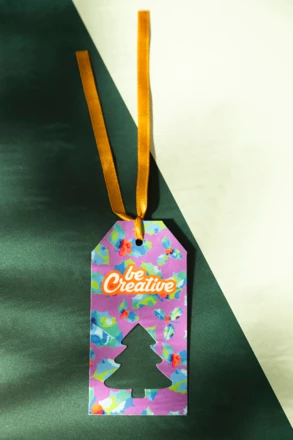 PrinTag Plus niestandardowa zawieszka na prezent, choinka - biały (NAD-AP716926-B)