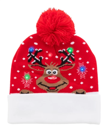 Norrsken Świąteczna czapka zimowa LED, renifer - czerwony (NAD-AP800175-A)