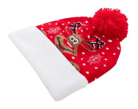 Norrsken Świąteczna czapka zimowa LED, renifer - czerwony (NAD-AP800175-A)