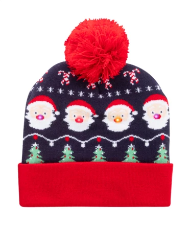 Norrsken Świąteczna czapka zimowa LED, Święty Mikołaj - wielokolorowy (NAD-AP800175-B)