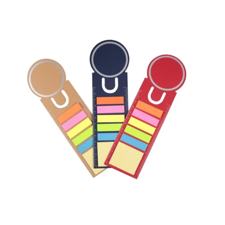 Zestaw do notatek, karteczki samoprzylepne, zakładka do książki, linijka, notatnik | Young (NAX-V2542-04)