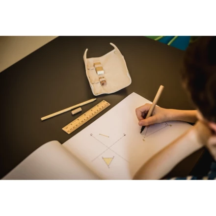 Zestaw szkolny, piórnik, ołówek, długopis, linijka, gumka i temperówka | Lauren (NAX-V1815-20)