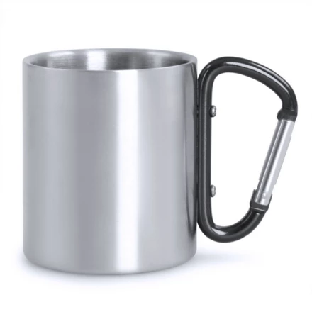 Metal mug 210 ml with carabiner clip (NAX-V8437/A-03)