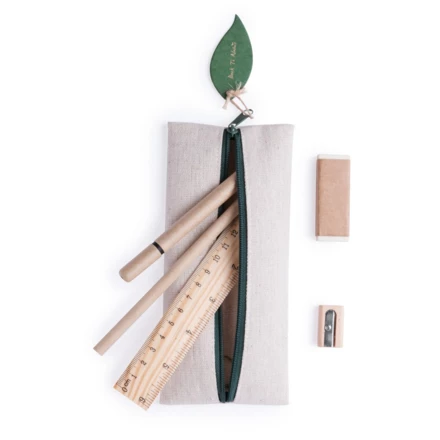 Schulset, Federmäppchen, Kugelschreiber, Stift, Lineal, Radiergummi und Spitzer (NAX-V7365/A-20)
