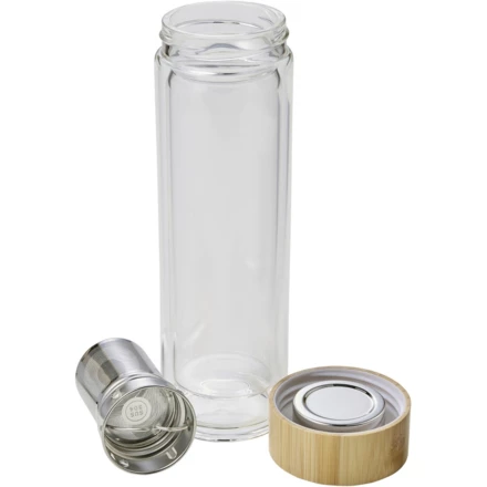 Glass thermos 420 ml with sieve stopping dregs (NAX-V0774-18)
