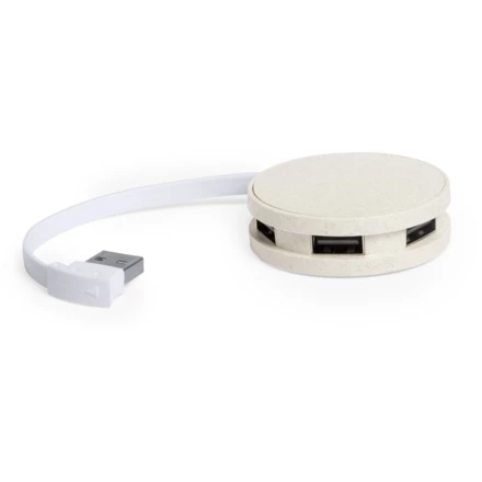 Hub USB 2.0 ze słomy pszenicznej (NAX-V0382-00)