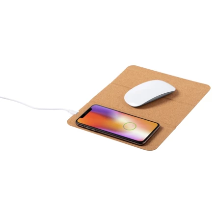 Cork mouse pad, wireless charger 5W, phone stand (NAX-V0388-00)