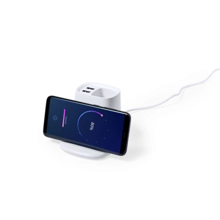 Ładowarka bezprzewodowa 5W, hub USB, pojemnik na przybory do pisania, stojak na telefon (NAX-V0145-02)