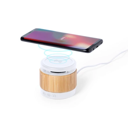 Bamboo wireless speaker 3W, wireless charger 5W (NAX-V0155-02)