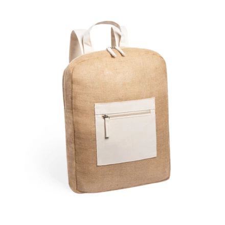 Jute backpack with cotton details (NAX-V6714-00)