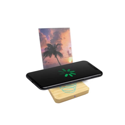 Bamboo wireless charger 10W, photo frame | Finneas (NAX-V0176-00)