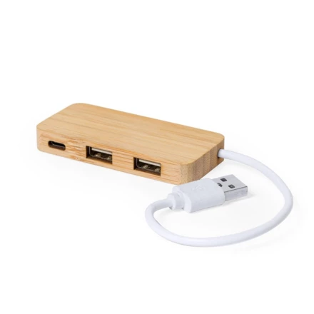Bambusowy hub USB i USB-C (NAX-V0199-18)