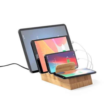 Bamboo wireless charger 10W, phone stand, tablet stand (NAX-V8334-16)