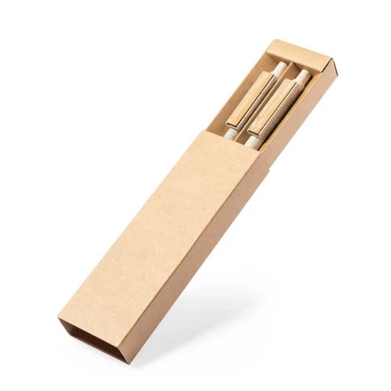 Schreibset, Kugelschreiber und Druckbleistift aus Weizenstroh (NAX-V9351-00)