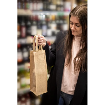 Jutowa torba na butelkę | Edie (NAX-V7239-00)