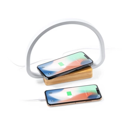 Desk lamp, bamboo wireless charger 10W (NAX-V0270-00)