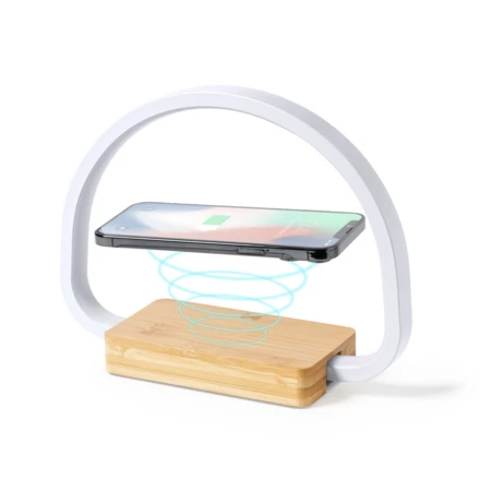 Desk lamp, bamboo wireless charger 10W (NAX-V0270-00)
