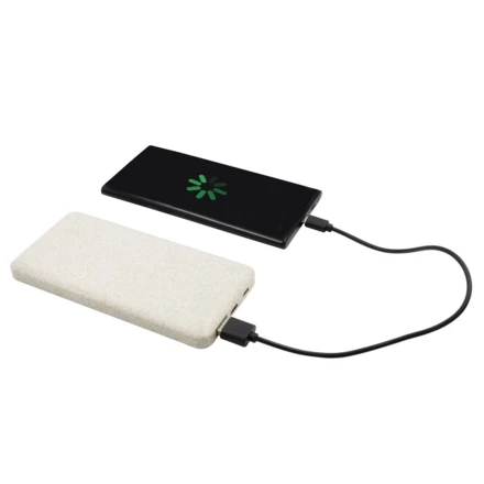 Power bank 8000 mAh ze słomy pszenicznej | Jenkins (NAX-V0725-00)