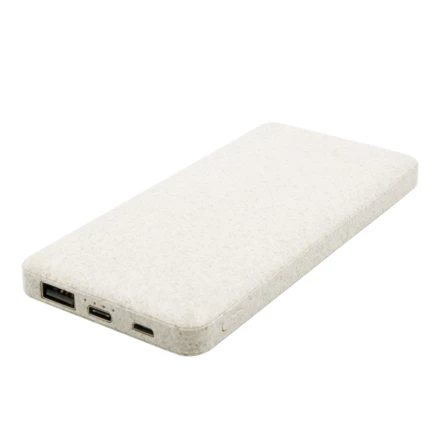 Power bank 8000 mAh ze słomy pszenicznej | Jenkins (NAX-V0725-00)