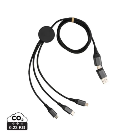 Terra RCS recycled aluminium 120 cm 6-in-1 cable (NAX-P302.682)