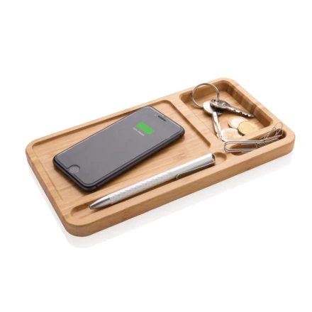 FSC® Bamboo desk organiser 10W wireless charger (NAX-P308.399)