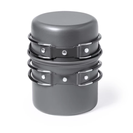 Pojemniki na żywność 2 szt., 600 ml i 800 ml, sztućce, w pokrowcu RPET (NAX-V1019-03)