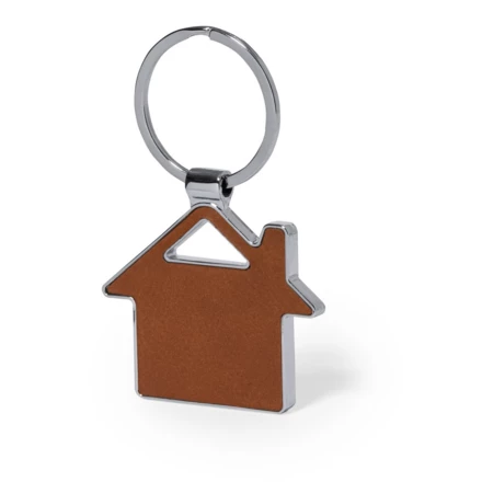 Brelok do kluczy z frontem i tyłem ze skóry z recyklingu (NAX-V1308-16A)