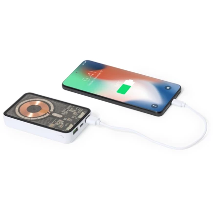 Magnetyczny bezprzewodowy power bank 5000 mAh, ładowarka bezprzewodowa 15W (NAX-V1335-02)