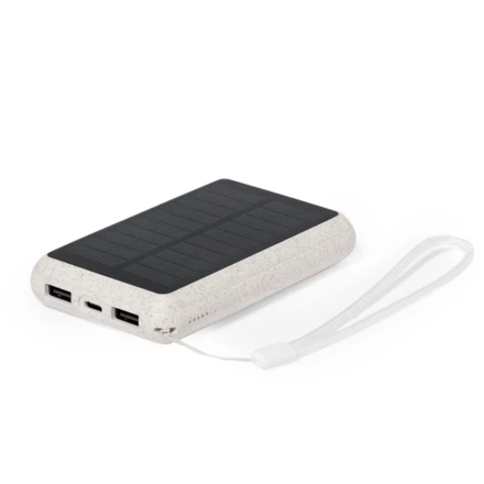 Power bank 5000 mAh ze słomy pszenicznej, ładowarka słoneczna (NAX-V1353-00)