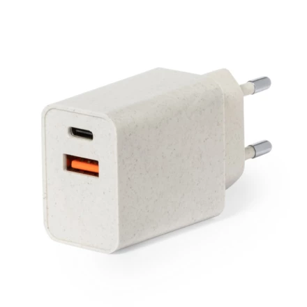 Wheat straw USB fast wall charger (NAX-V1354-00)