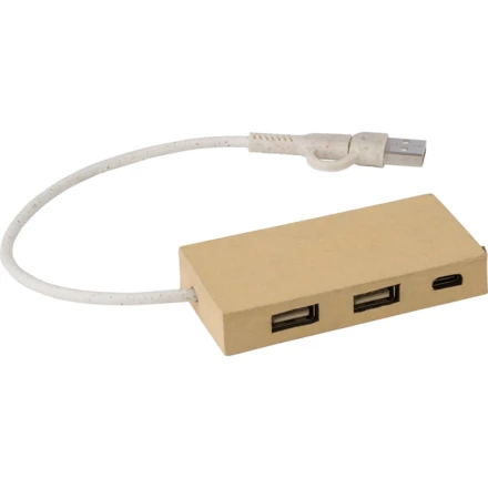 Hub USB 2.0 z papieru z recyklingu (NAX-V1227-16)