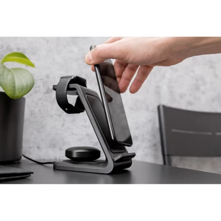 Ładowarka bezprzewodowa 15W, 3 w 1, stojak na telefon | Todd (NAX-V1380-03)