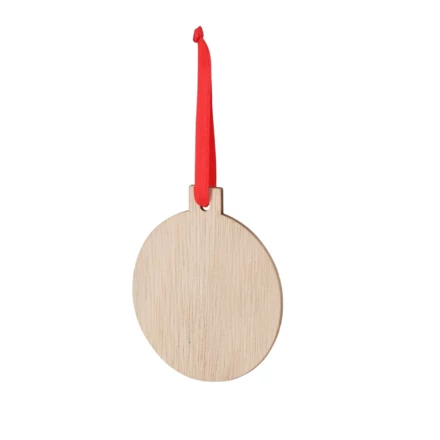 Drewniana zawieszka, świąteczny wzór (NAX-VA233-17A)