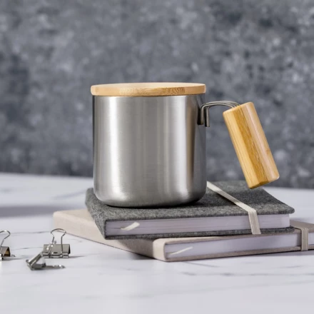 Recycled stainless steel thermo mug 330 ml (NAX-V1316-04)