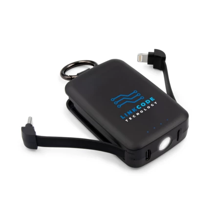 Power bank 4000 mAh, karabińczyk i lampka 1W | Dimetrice (NAX-VA109-03)