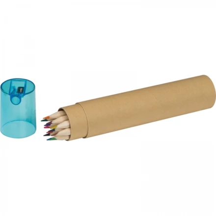 12 wooden colored pencils - brown - (NMC-11824-01)