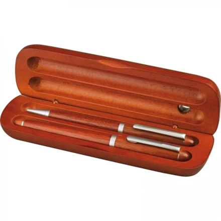 Zestaw piśmienny długopis i pióro wieczne - brązowy - (NMC-14016-01)