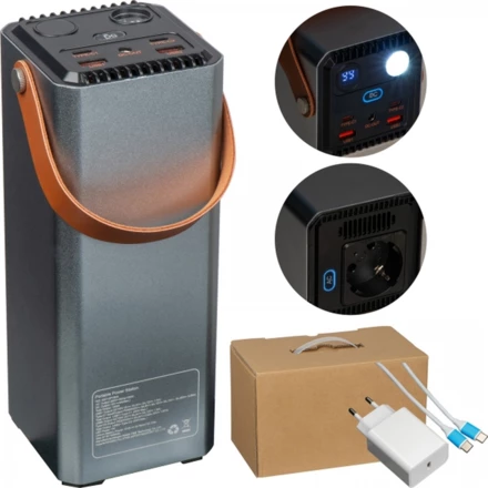 Power bank 39000 mAh - ciemnoszary - (NMC-33909-77)