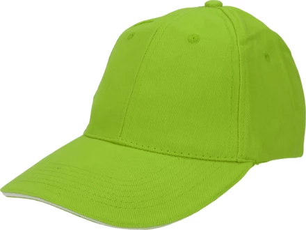 Czapka z daszkiem bawełniana 6 paneli - jasnozielony - (NMC-50466-29)
