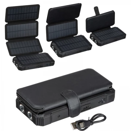 Power bank 20000 mAh solarny - czarny - (NMC-33899-03)