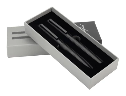 Zestaw piśmienny długopis i pióro kulkowe Ferraghini - czarny - (NMC-F241-03)