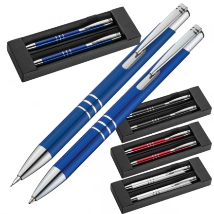 Zestaw piśmienny długopis i ołówek automatyczny - czarny - (NMC-13330-03)