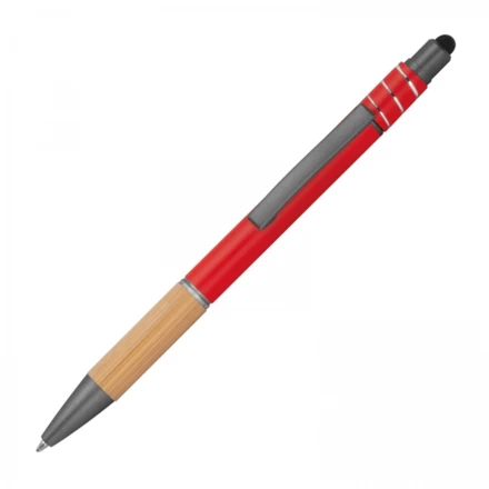Długopis aluminiowy antystres touch pen - czerwony - (NMC-13876-05)