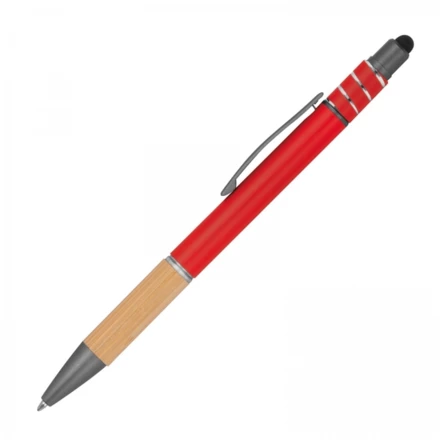 Długopis aluminiowy antystres touch pen - czerwony - (NMC-13876-05)