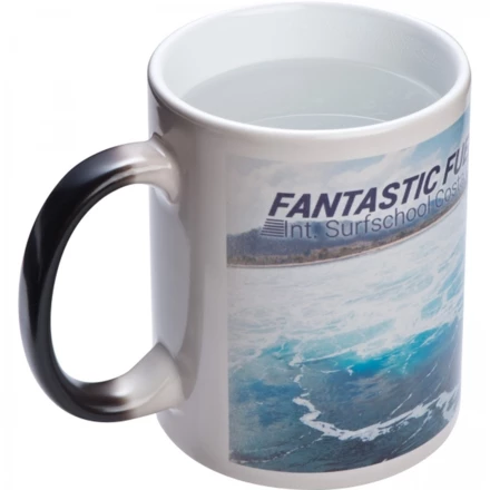 Kubek ceramiczny do sublimacji zmieniający kolor 300 ml - czarny - (NMC-83438-03)