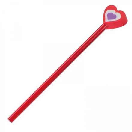 Ołówek z gumką - czerwony - (NMC-10620-05)